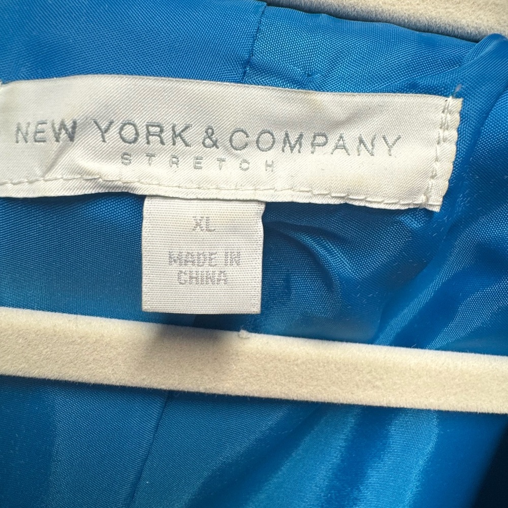 New York & Company Bright Blue Jacket - Picture 2 of 3
